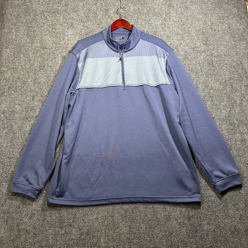 Bolle Shirt Mens XXL 1/4 Zip Pullover Blue Colorblock Long Sleeve Active